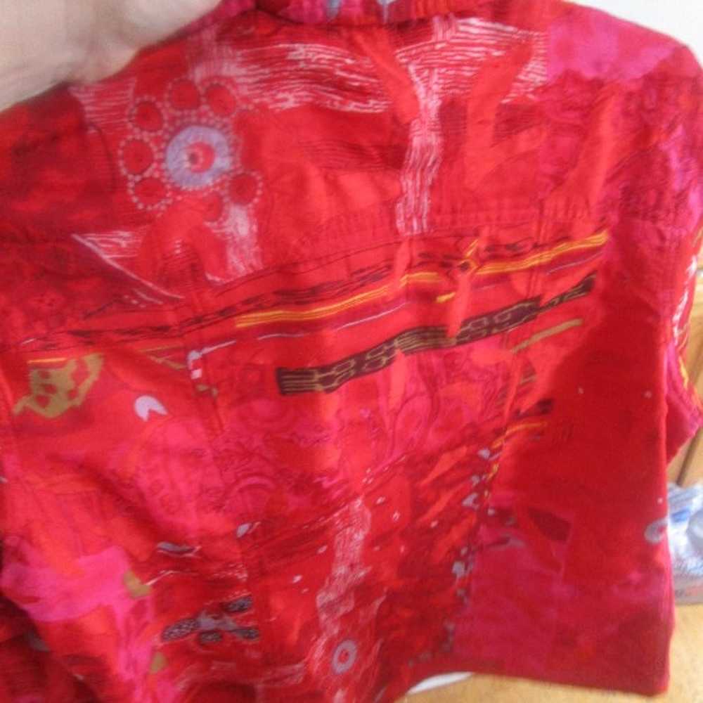 Vintage chicos artsy  silk jacket s m 1 - image 4
