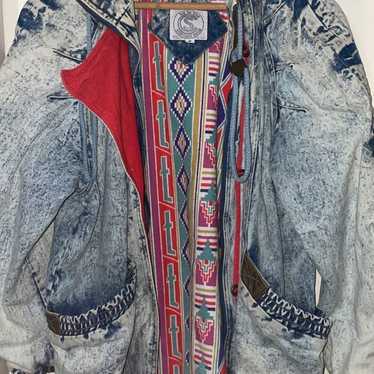 Acid Washed Vintage Denim Jacket - image 1