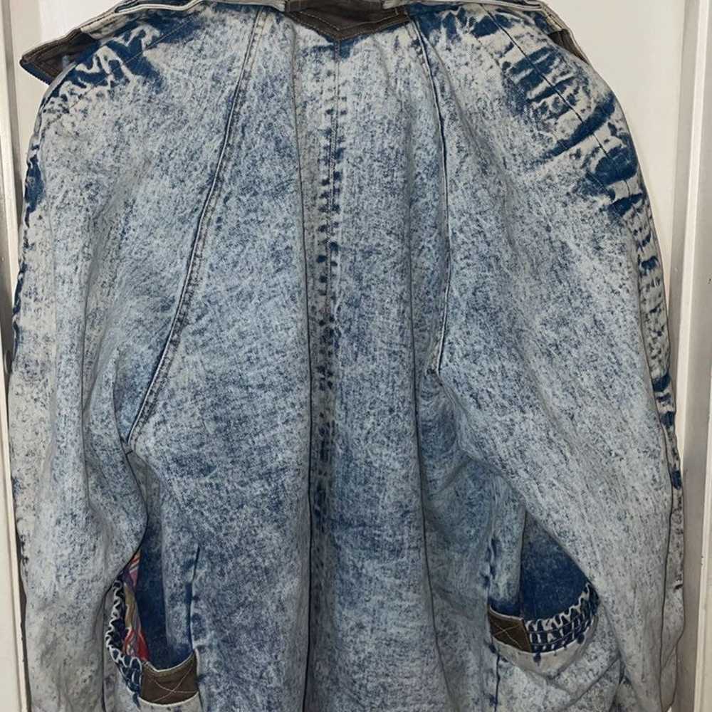 Acid Washed Vintage Denim Jacket - image 3