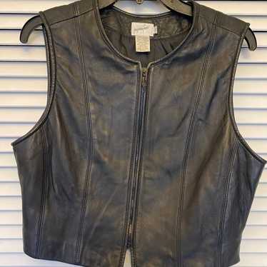 vintage leather vest - Gem
