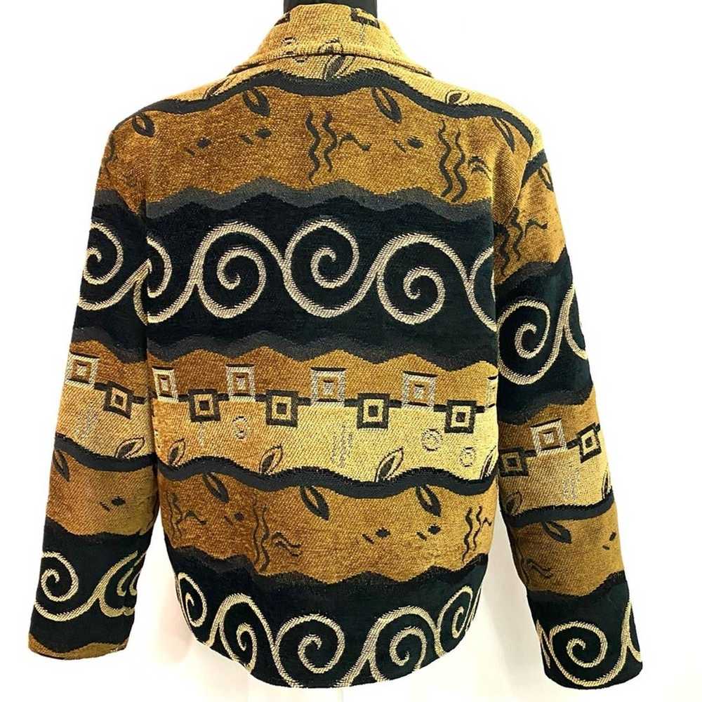Vintage Expose Abstract Black and Brown Jacket - image 4
