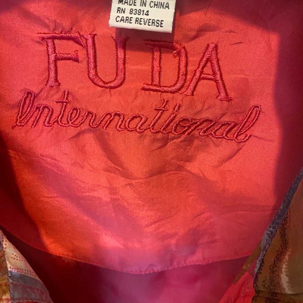 FUDA International Vintage 100% Silk Multicolor J… - image 8