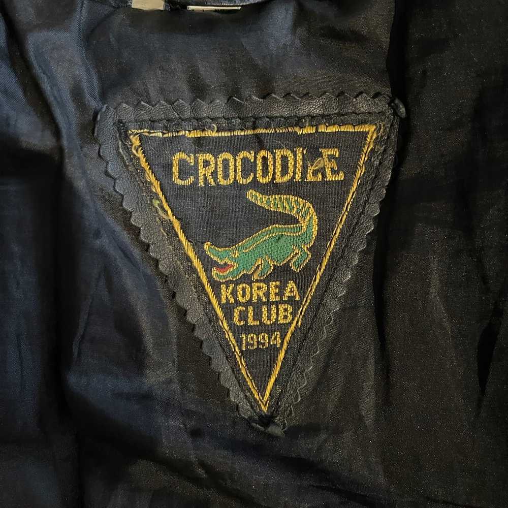 Exquisite Real Leather Vintage Crocodile Coat - K… - image 4