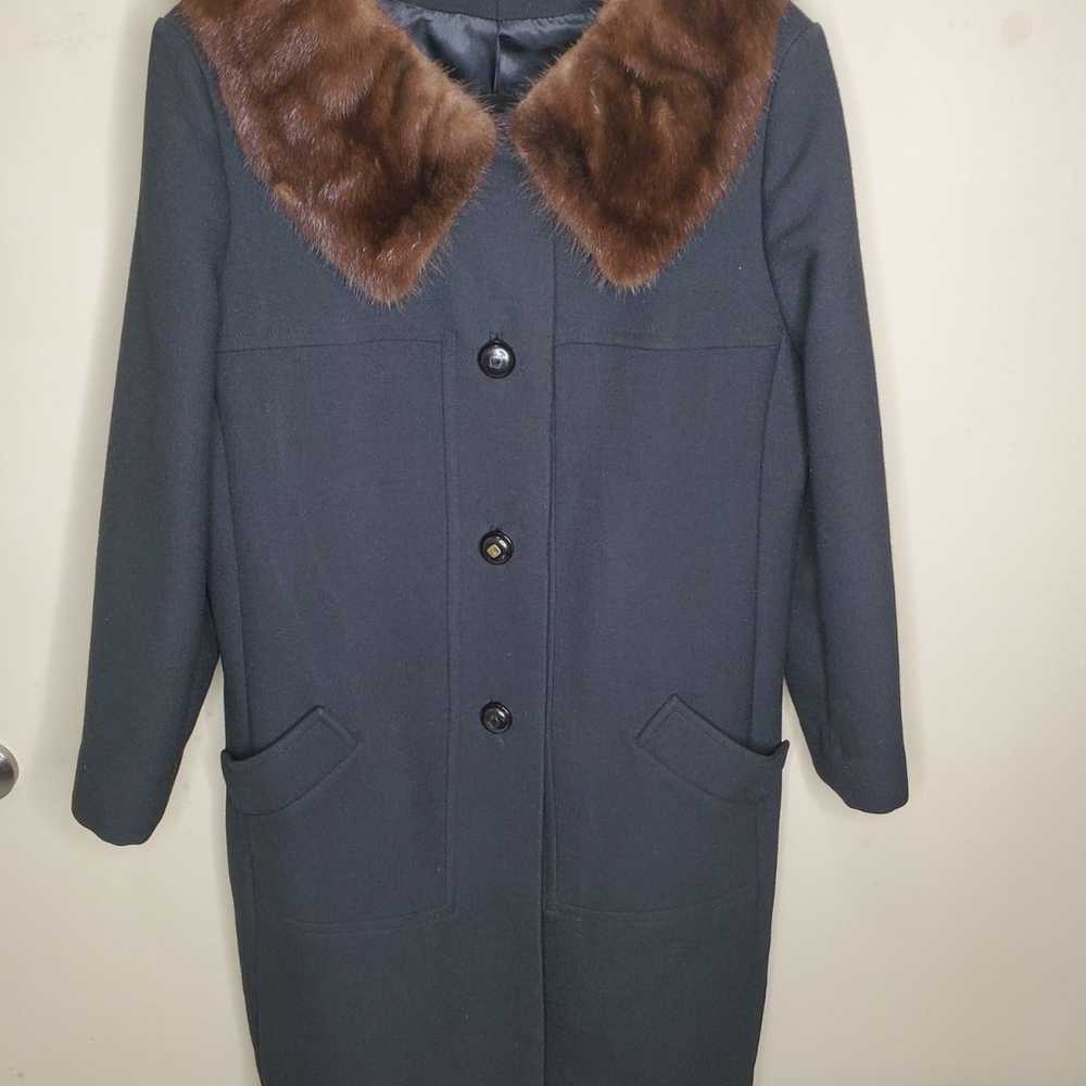 Women Trench with Mink fur  coat - image 2