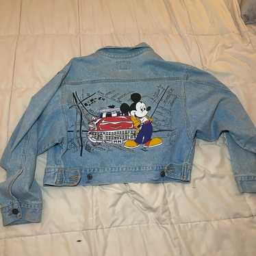Vintage mickey by jerry lee cropped denim jacked - image 1