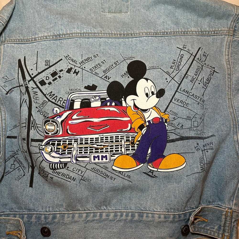 Vintage mickey by jerry lee cropped denim jacked - image 3