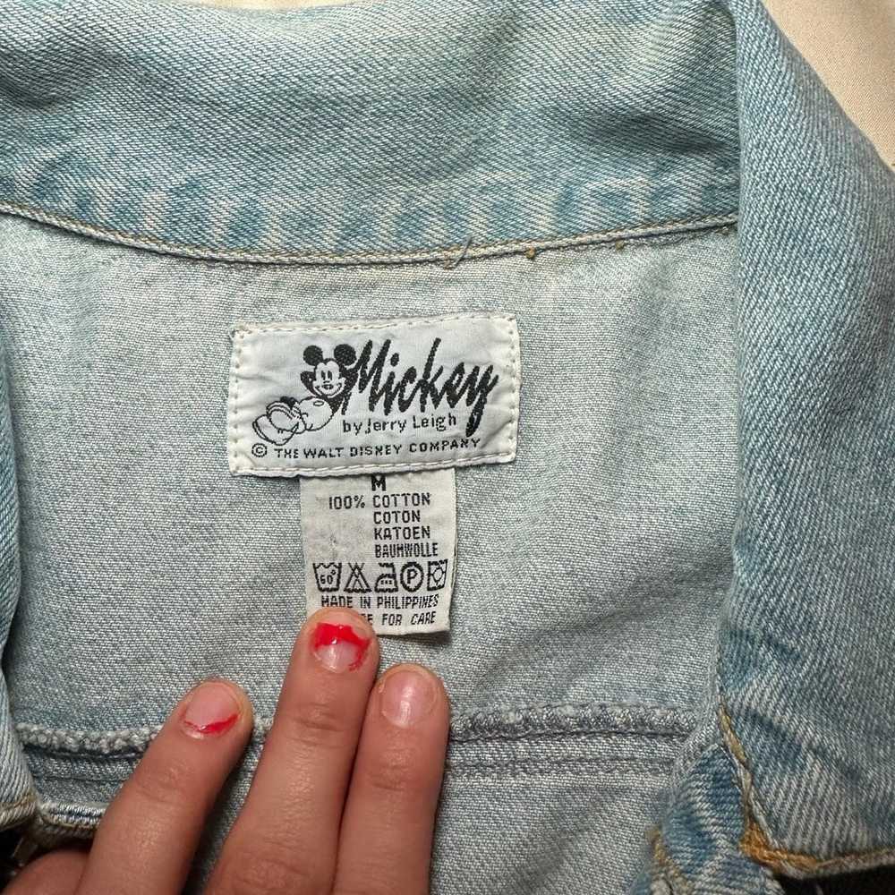 Vintage mickey by jerry lee cropped denim jacked - image 4