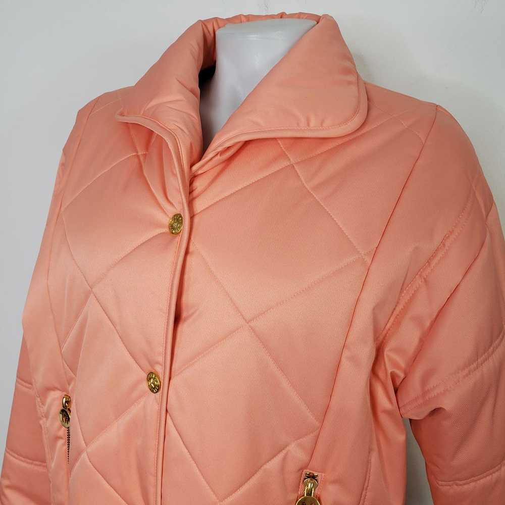 Mondi Sports Vintage pink coral puff coat quilted… - image 3