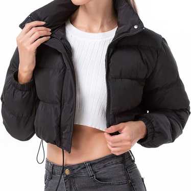 Express BARBIECORE Cosmic Black Thick Puffer Down… - image 1