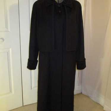 Lorovi vintage black wool blend coat