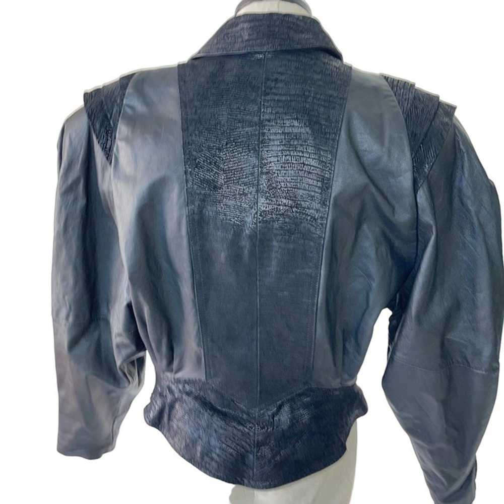 G-III Vintage Womens Crop Jacket Size Medium Blac… - image 2