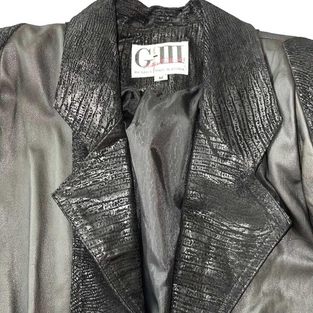 G-III Vintage Womens Crop Jacket Size Medium Blac… - image 4