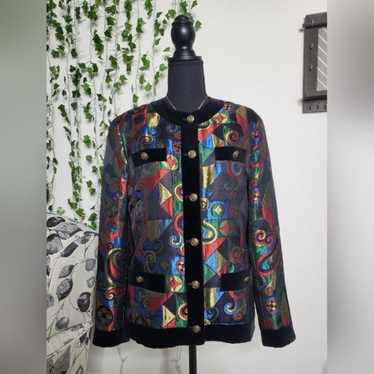 Vintage Bogner Velvet Merallic Evening Jacket - image 1