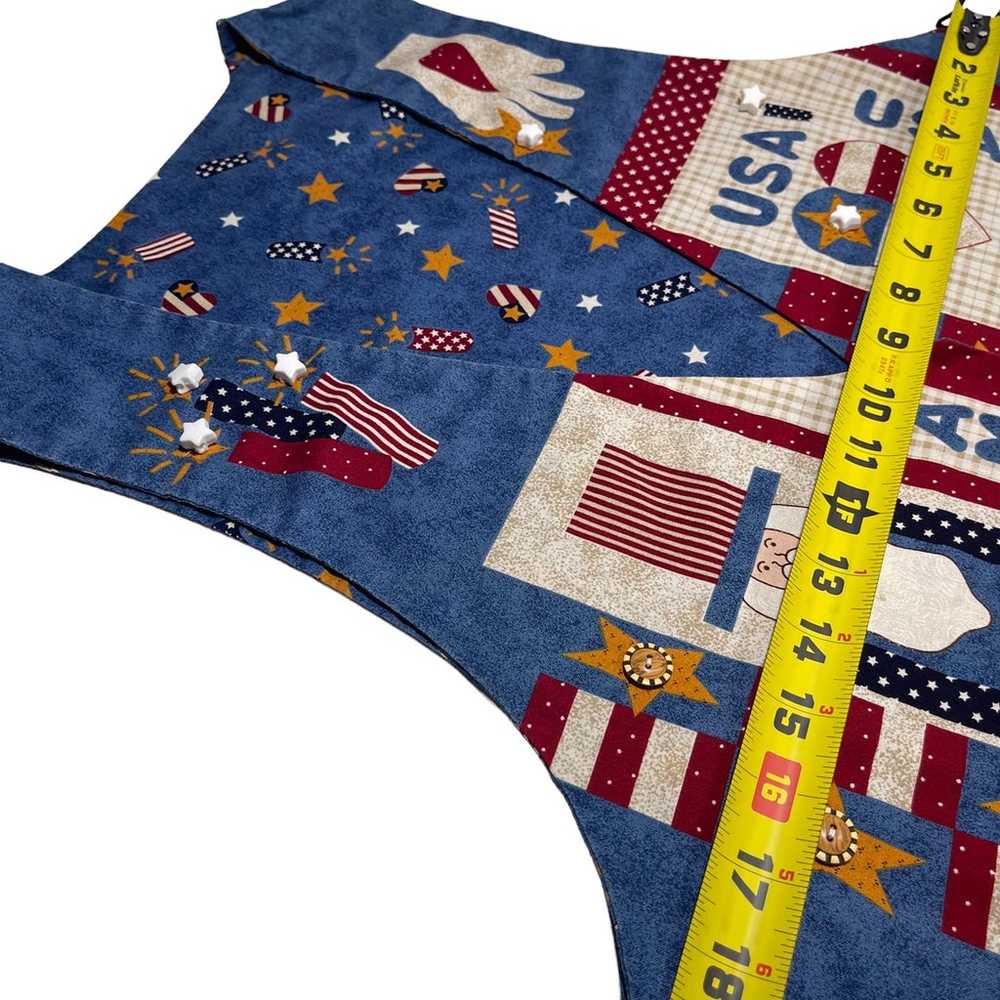 Vintage 90s handmade patriotic reversible vest - image 6