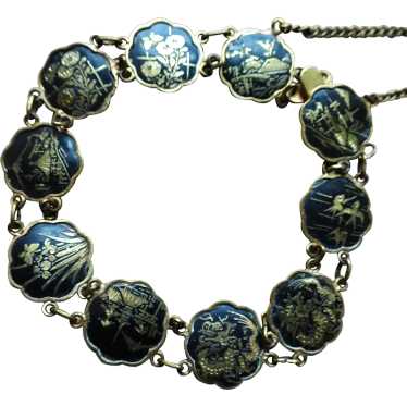 Lovely japanese damascene shakudo - Gem