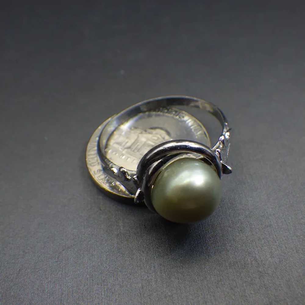 Silver and Cultured Pearl, Chinese Export Ring, N… - image 2