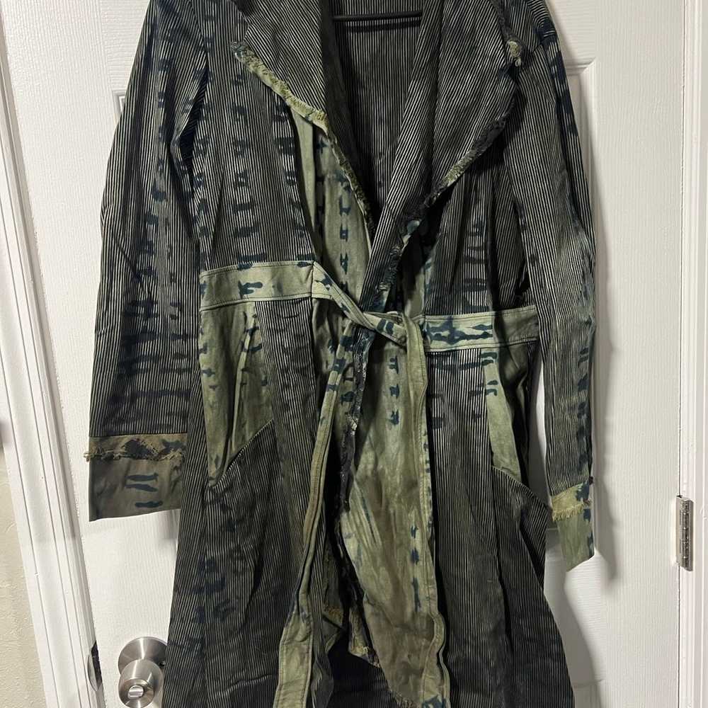 Art of Cloth Wearable Art Trench Coat Goth Grungy… - image 2