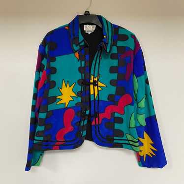 Vintage Silk Scapes L mint condition jacket - image 1