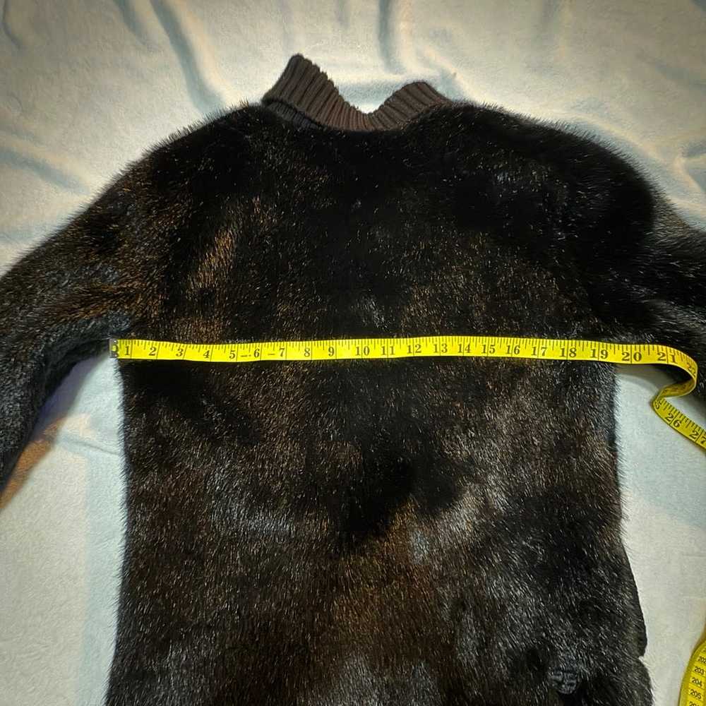 Vintage Black Split Bunny Fur Coat - image 10