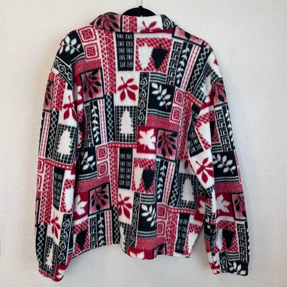 Vintage Teddi Fleece Jacket Holiday Pattern Size … - image 7