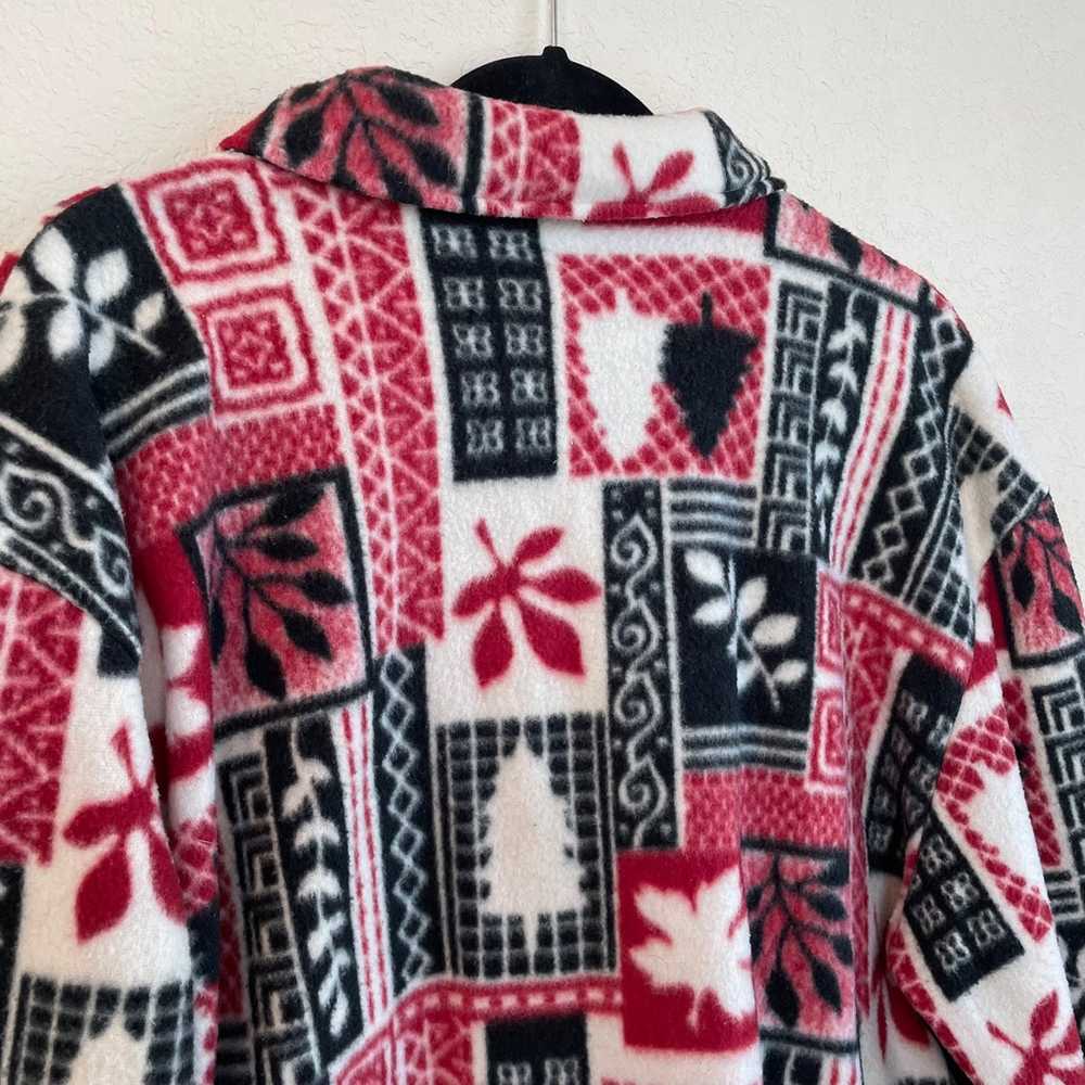 Vintage Teddi Fleece Jacket Holiday Pattern Size … - image 8