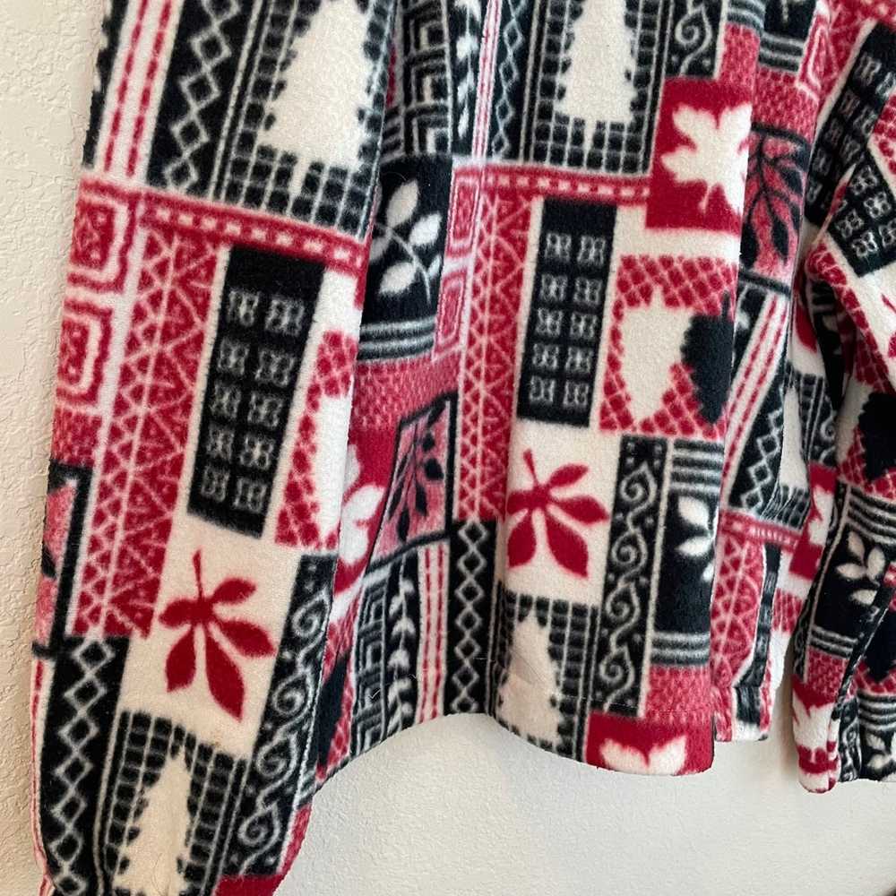 Vintage Teddi Fleece Jacket Holiday Pattern Size … - image 9