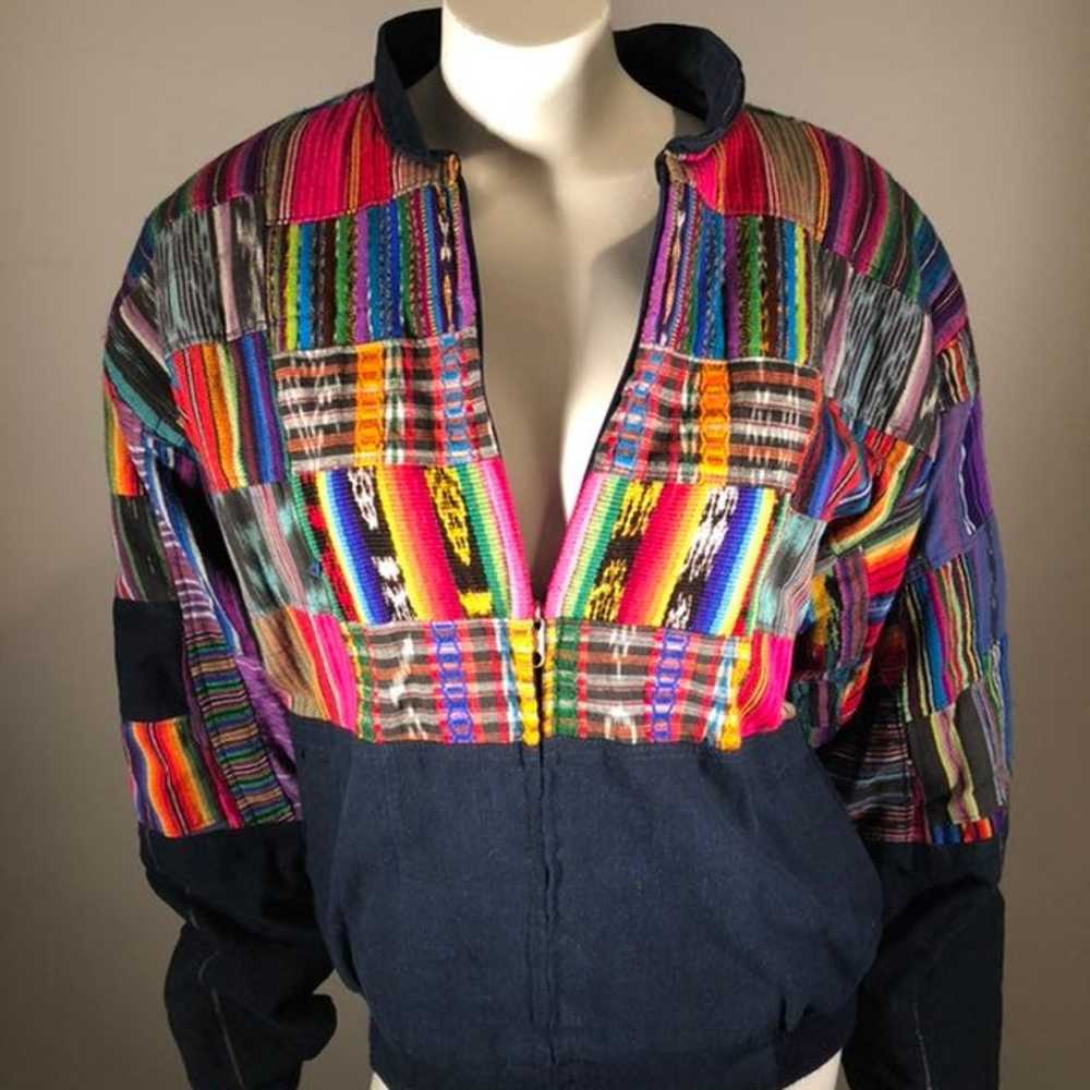 Vintage vibrant jacket 100% cotton - image 3