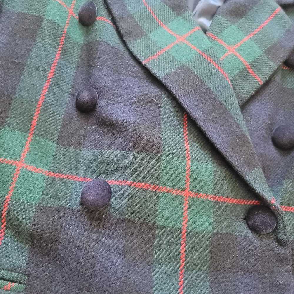 Vintage Double Breasted Plaid Blazer - image 5