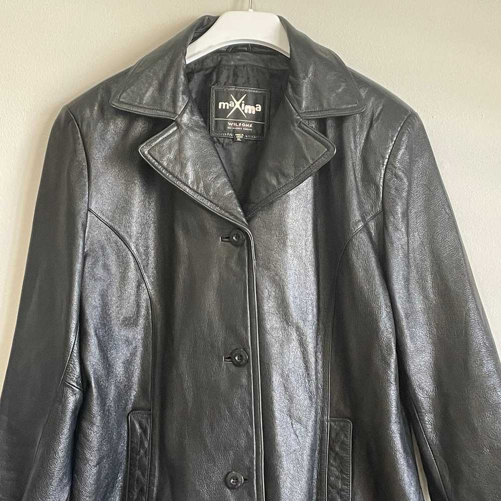 Wilson’s Leather Maxima Vintage 90s Black Leather… - image 3