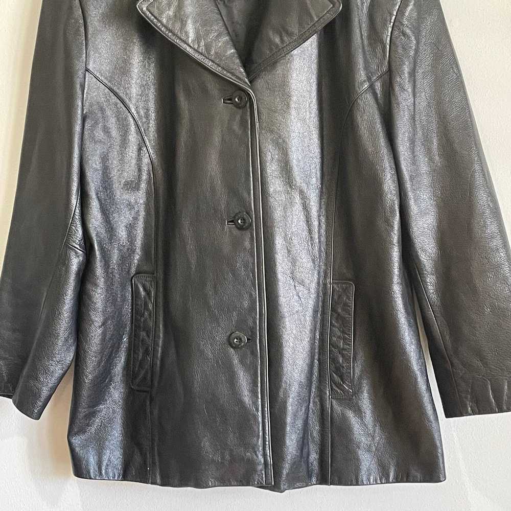 Wilson’s Leather Maxima Vintage 90s Black Leather… - image 4
