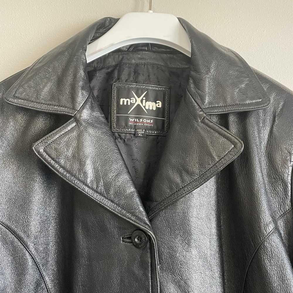 Wilson’s Leather Maxima Vintage 90s Black Leather… - image 5