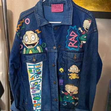 Vintage 90's handpainted jacket. - image 1