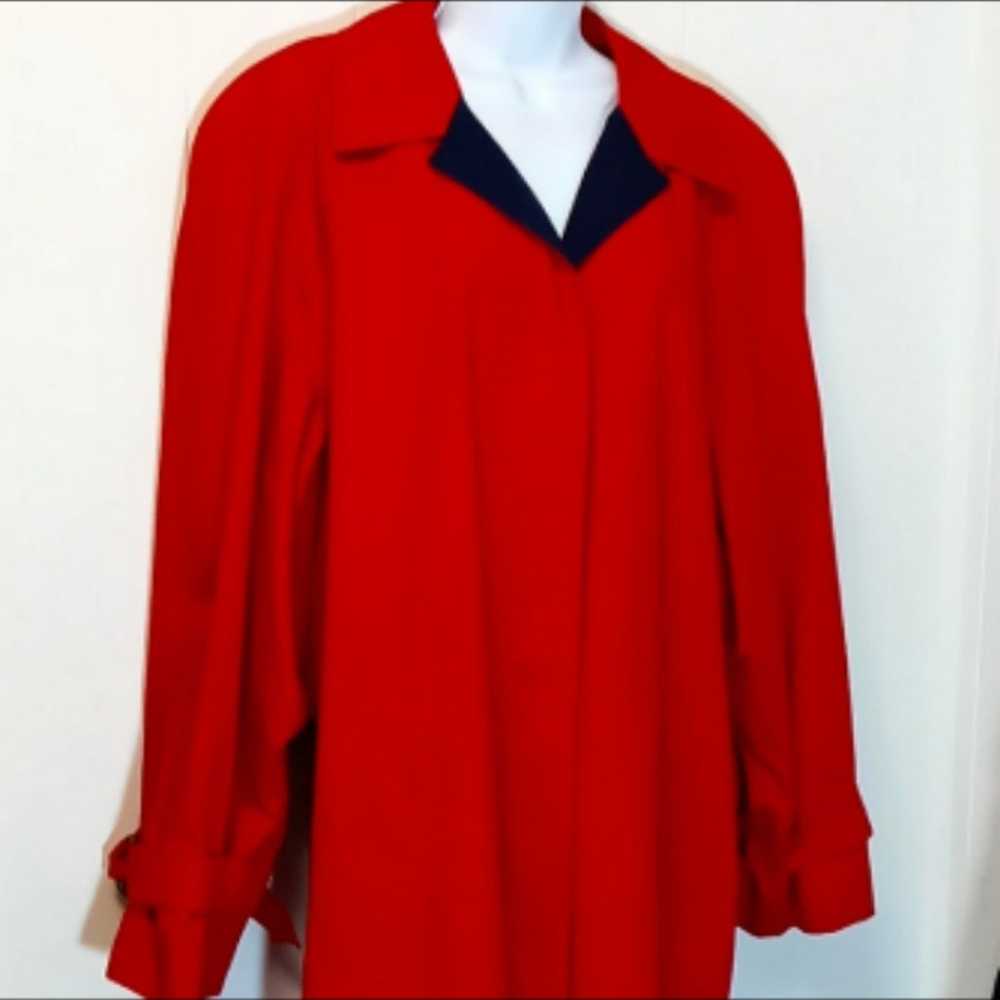 Vintage Misty Harbor Red ♥️ Long Trenchcoat 20 Re… - image 4