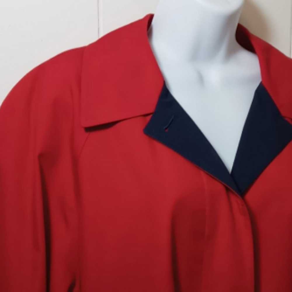 Vintage Misty Harbor Red ♥️ Long Trenchcoat 20 Re… - image 6