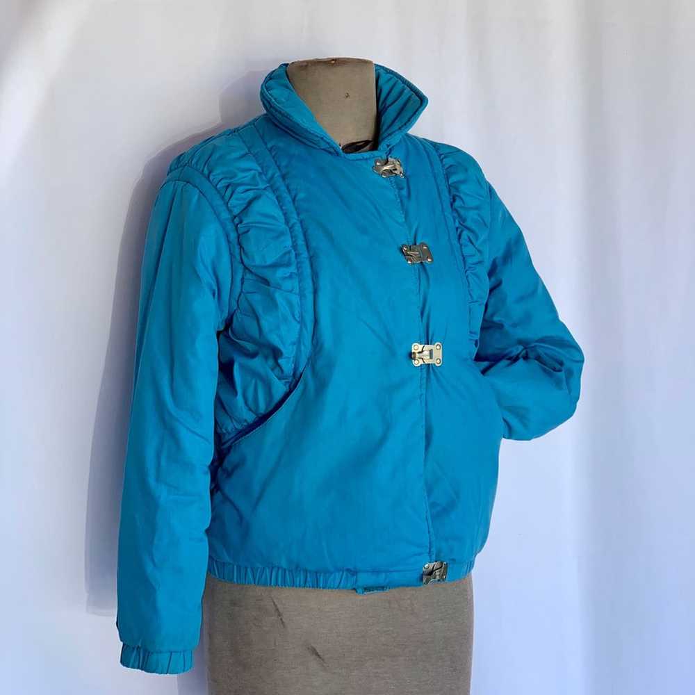 80s Jordache blue puffer jacket XXS/XS - image 5
