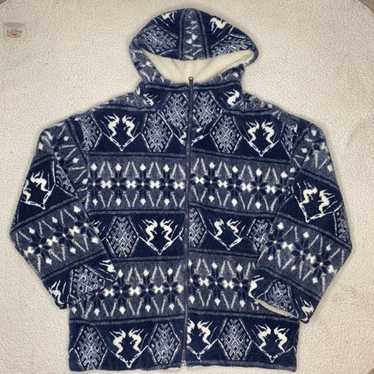 Vintage Reversible Winter Skiing Fleece Jacket: Si