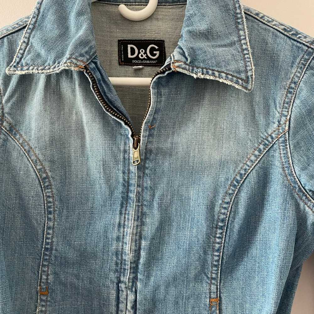 Vintage D&G Dolce & Gabbana Denim Jean Jacket XS - image 11