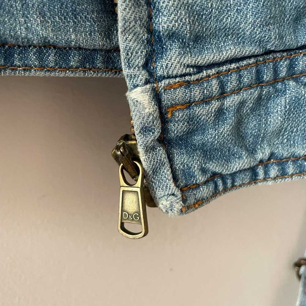 Vintage D&G Dolce & Gabbana Denim Jean Jacket XS - image 8