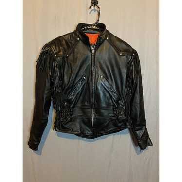 Vintage Harley Davidson Leather Jacket Womens Bla… - image 1