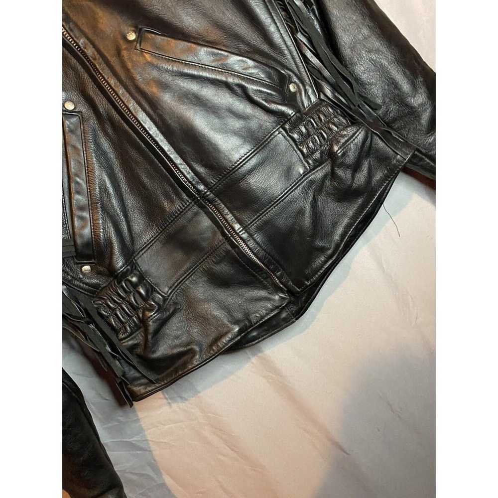 Vintage Harley Davidson Leather Jacket Womens Bla… - image 4