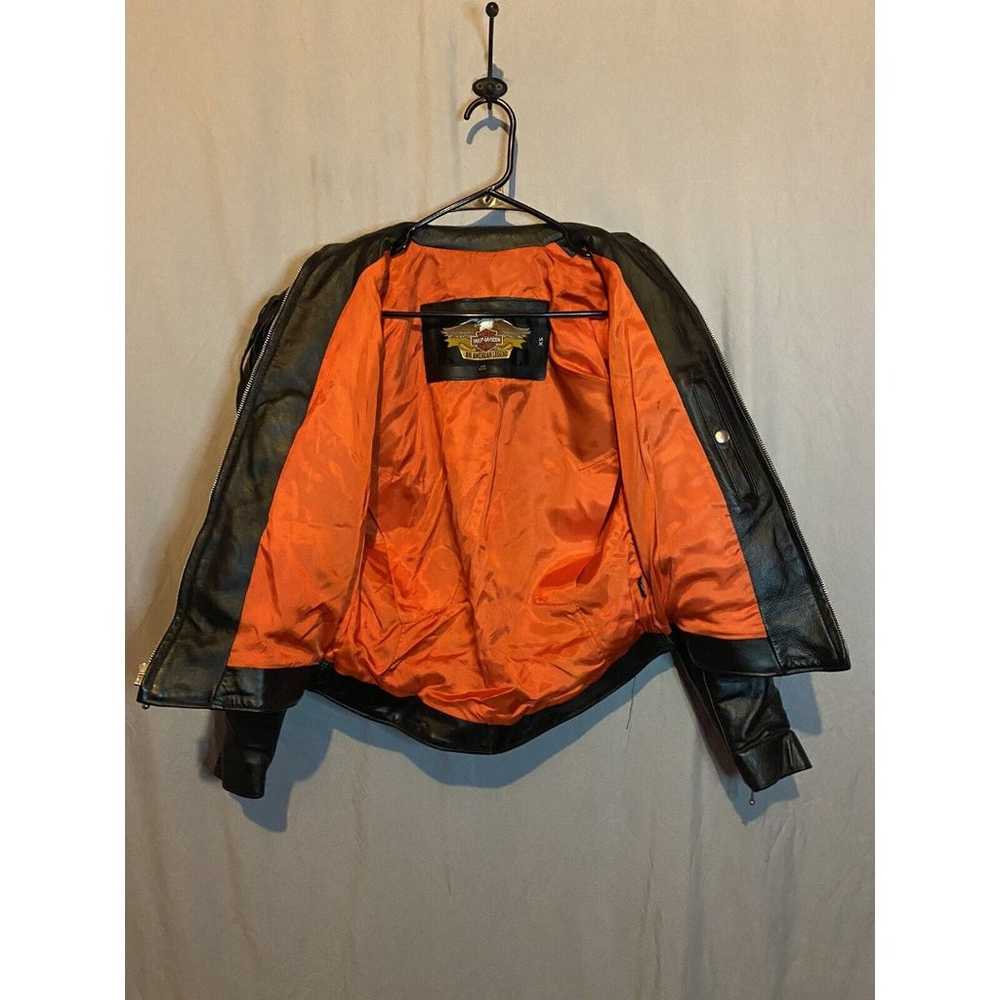 Vintage Harley Davidson Leather Jacket Womens Bla… - image 7