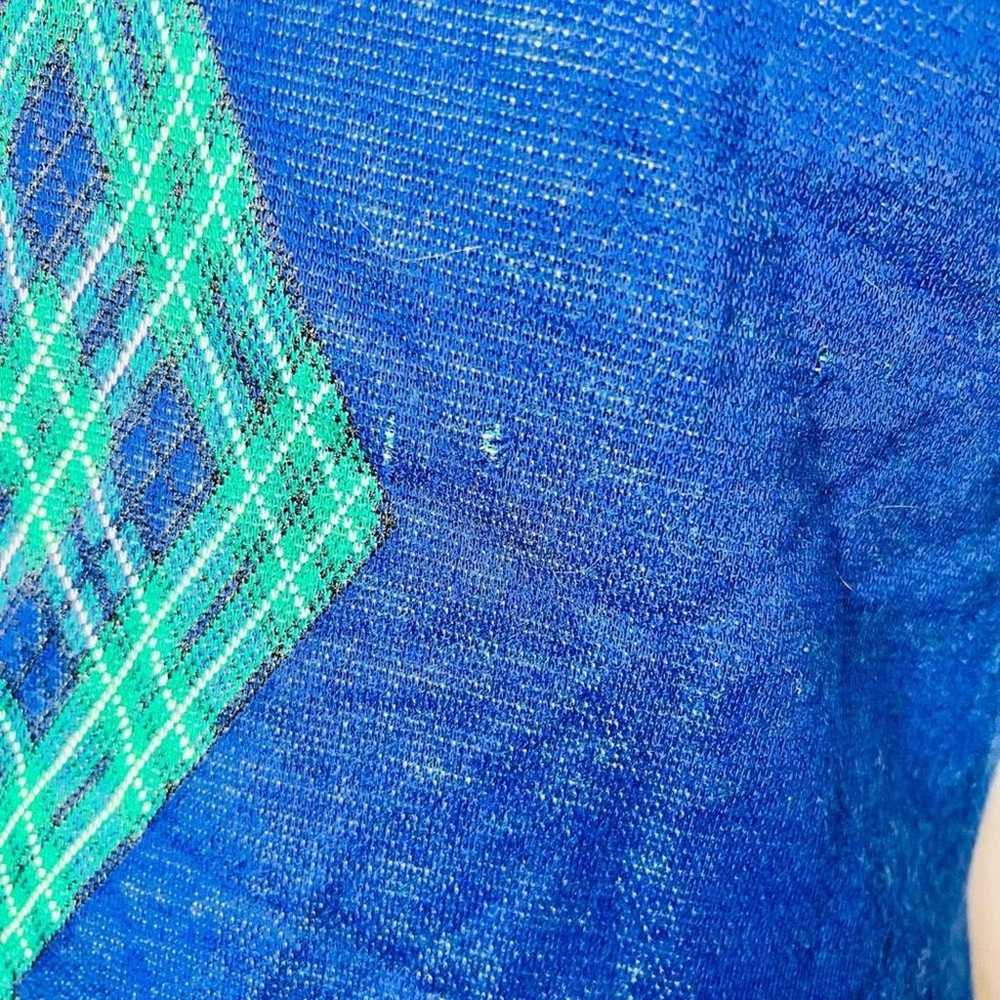 VINTAGE Y2K Sweater Vest SMALL Argyle Blue & Gree… - image 6