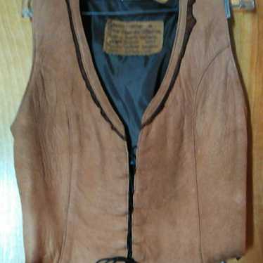 Vintage Leather Mexican Vest - image 1