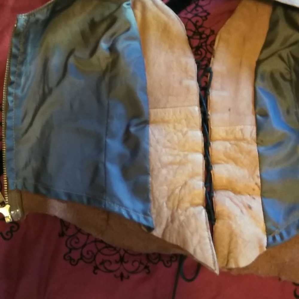 Vintage Leather Mexican Vest - image 7