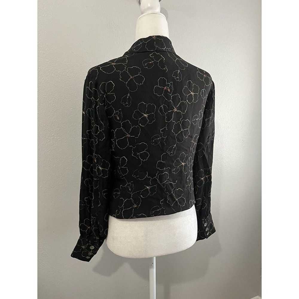 Valerie Stevens silk button blouse floral pattern… - image 8