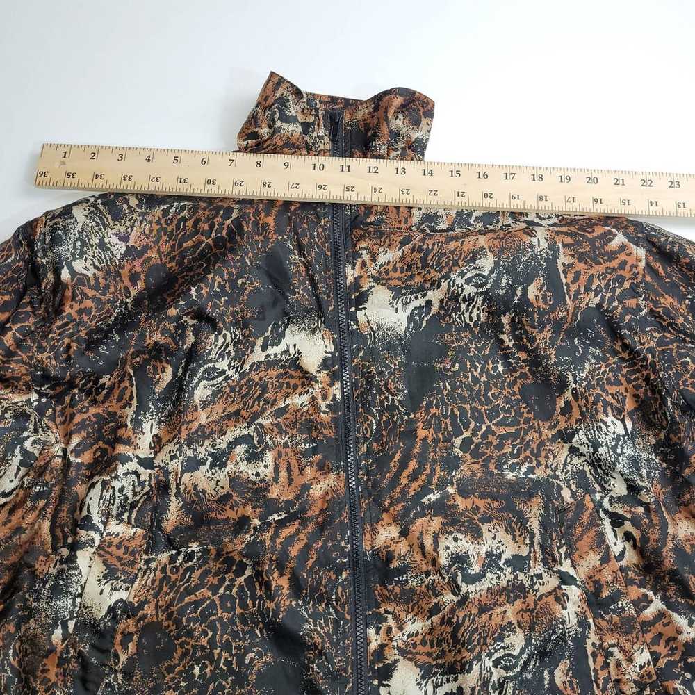 Vintage Silk Animal Print Bomber Jacket Size Smal… - image 10
