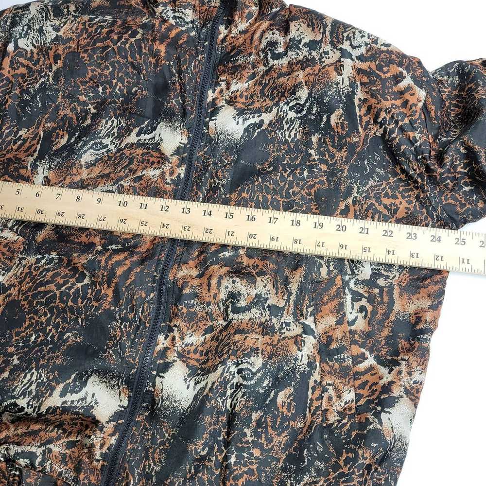 Vintage Silk Animal Print Bomber Jacket Size Smal… - image 7