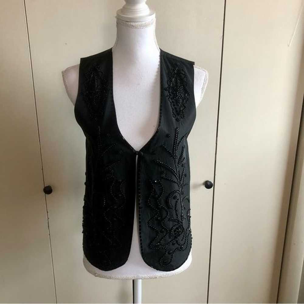Vintage Casual Corner Vest Womens S Used Silk Bea… - image 3