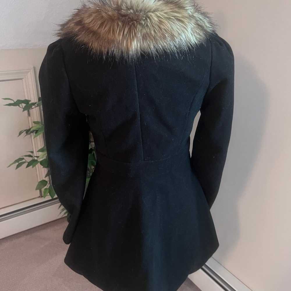 KDO Black Faux Fur Peacoat - image 3