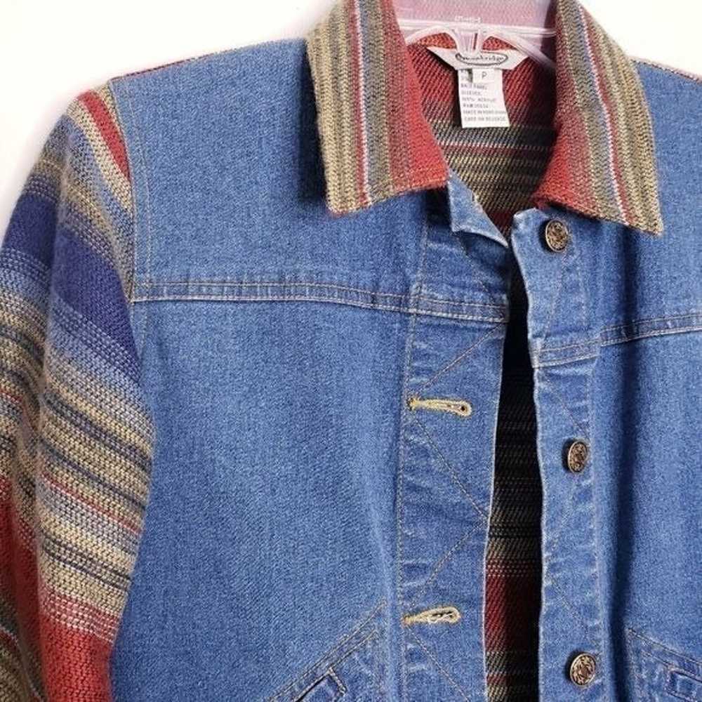 Vintage Southwestern Multicolor Stripe Knit Jean … - image 2